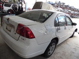 2002 Honda Civic LX White Sedan 1.7L AT #A24926